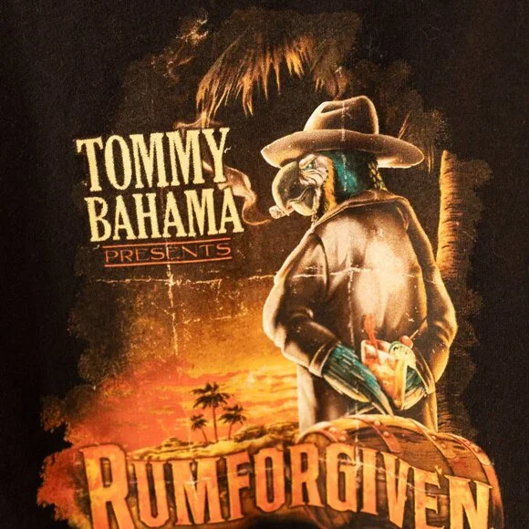 Tommy Bahama Presents: RUMforgiven! Black T-shirt - Picture 2 of 5